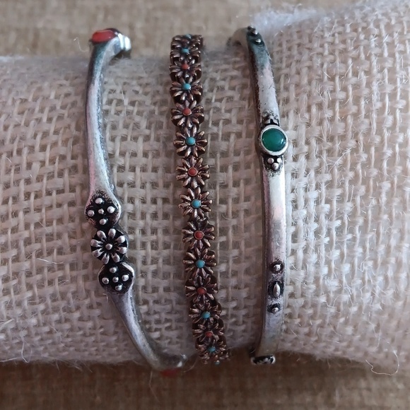 Lucky Brand Gold and Silver Tone Bangle Bracelet - Picture 8 of 8